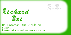 richard mai business card